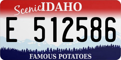 ID license plate E512586