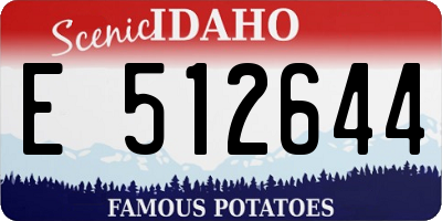 ID license plate E512644