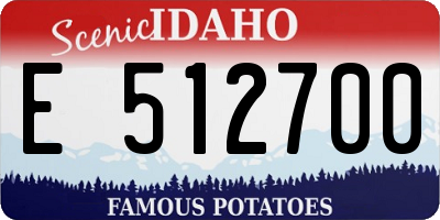 ID license plate E512700