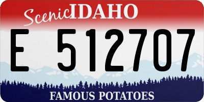 ID license plate E512707