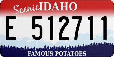 ID license plate E512711