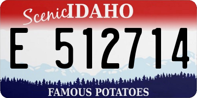 ID license plate E512714