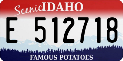 ID license plate E512718