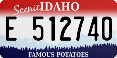 ID license plate E512740