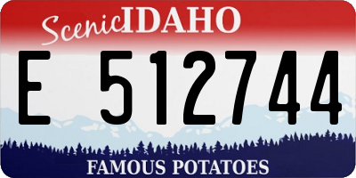 ID license plate E512744
