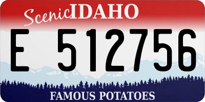 ID license plate E512756