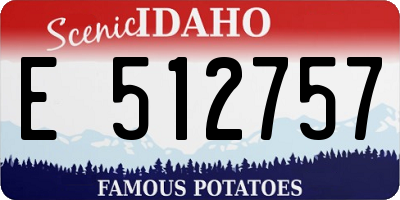 ID license plate E512757