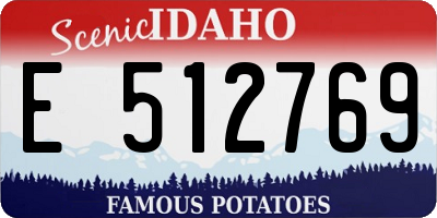 ID license plate E512769