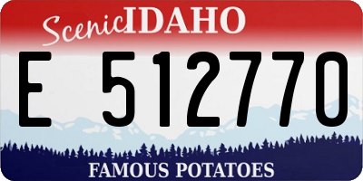 ID license plate E512770
