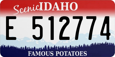 ID license plate E512774
