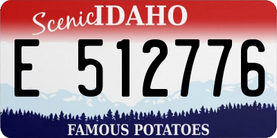 ID license plate E512776