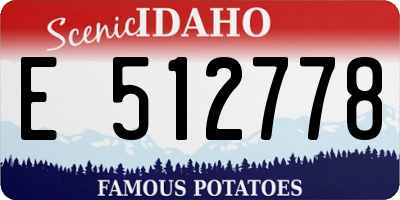 ID license plate E512778