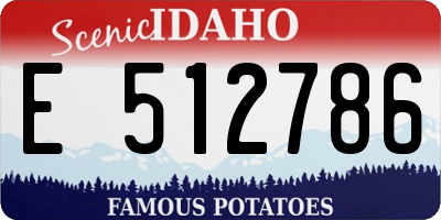 ID license plate E512786