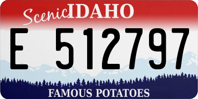 ID license plate E512797