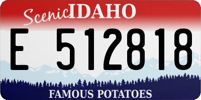 ID license plate E512818