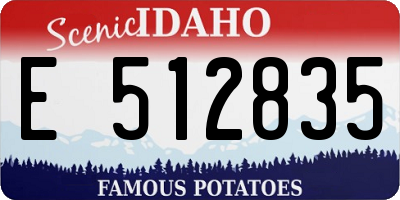 ID license plate E512835