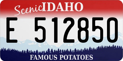 ID license plate E512850
