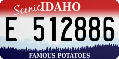 ID license plate E512886