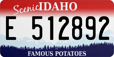 ID license plate E512892