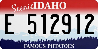 ID license plate E512912