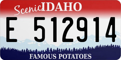 ID license plate E512914