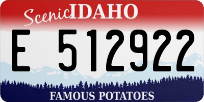 ID license plate E512922