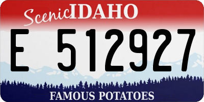 ID license plate E512927