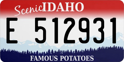 ID license plate E512931