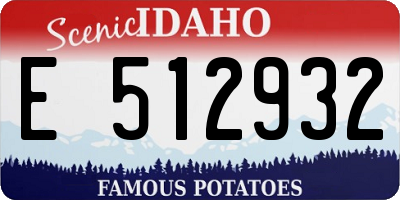 ID license plate E512932