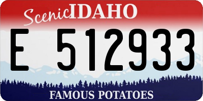 ID license plate E512933