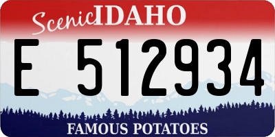 ID license plate E512934