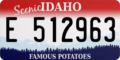 ID license plate E512963