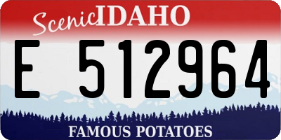 ID license plate E512964