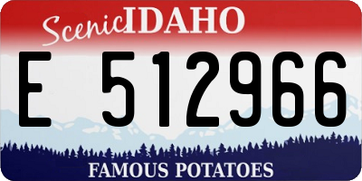 ID license plate E512966