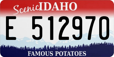 ID license plate E512970