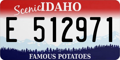 ID license plate E512971