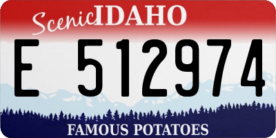 ID license plate E512974