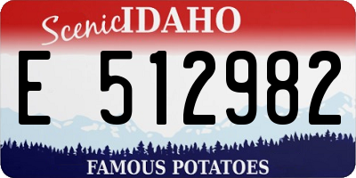 ID license plate E512982