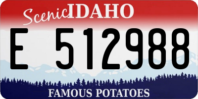 ID license plate E512988