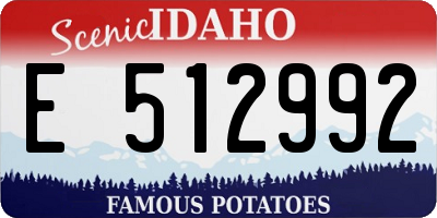 ID license plate E512992