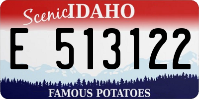 ID license plate E513122