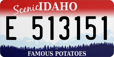 ID license plate E513151