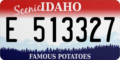 ID license plate E513327