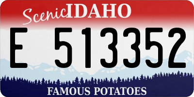 ID license plate E513352