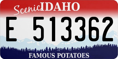 ID license plate E513362