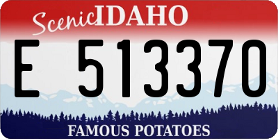 ID license plate E513370