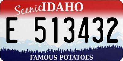 ID license plate E513432