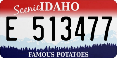 ID license plate E513477