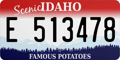 ID license plate E513478