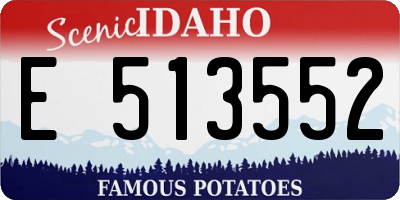 ID license plate E513552